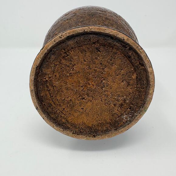 Vtg Aldo Londi Bitossi Rosenthal Netter Pottery Leaf MCM Brown Italy Vase 10" - Picture 3 of 5